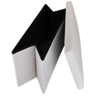 Σκαμπώ υφασμάτινο αναδιπλούμενο λευκό 76x38x38εκ Estia 03-35938