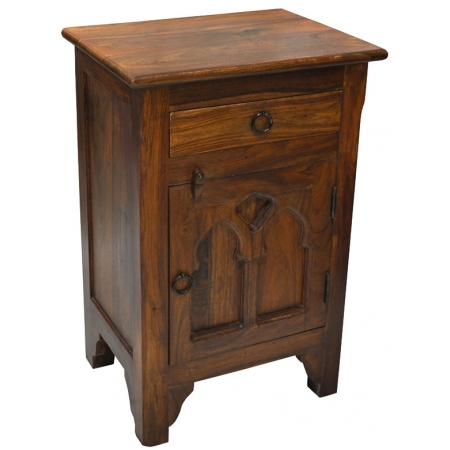 Κομοδίνο ξύλινο καφέ 40x30x60εκ Sinialo 35-46-SA1803A