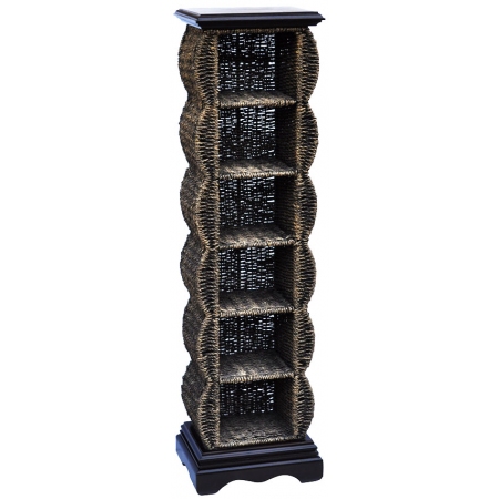 Ραφιέρα ξύλινη-seagrass καφέ 29x22x104εκ Sinialo 35-37-SK3540