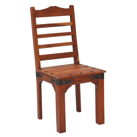 Καρέκλα μασίφ ξύλινη καφέ 45.5x45x103εκ Sinialo RS-86