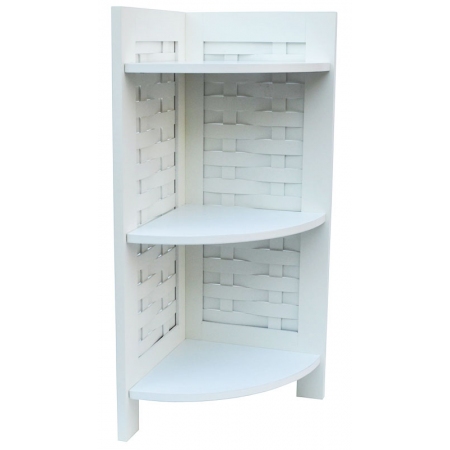 Ραφιέρα γωνία ξύλινη ιβουάρ 25x25x60εκ Sinialo 35-35-B10094W