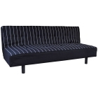 Καναπές-κρεβάτι υφασμάτινος 3θέσιος Ριγέ μαύρο-λευκό 190x85x80εκ Sinialo 39-33-SF3139B