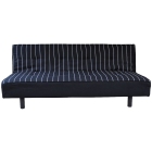 Καναπές-κρεβάτι υφασμάτινος 3θέσιος Ριγέ μαύρο-λευκό 190x85x80εκ Sinialo 39-33-SF3139B