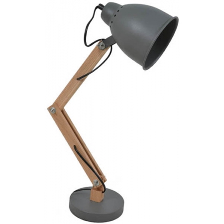 Φωτιστικό γραφείου μεταλλικό-ξύλινο σκούρο γκρι 55εκ Ankor 814930