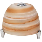 Πορτατίφ μεταλλικό-γυάλινο Marion ασημί-καφέ 20x16εκ Viokef 3021401