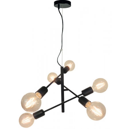 Φωτιστικό οροφής 6φωτο μεταλλικό   Freestyle   μαύρο 43εκ Viokef 4193100