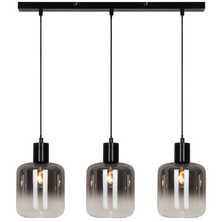 Φωτιστικό οροφής-ράγα 3φωτο γυάλινο Adam μαύρο 70x20x132εκ Viokef 4278300