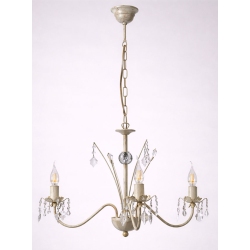 Φωτιστικό οροφής 3φωτο μεταλλικό εκρού-χρυσό πατίνα 56x107εκ Sinialo 2010003