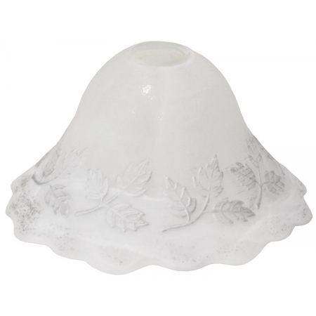 Γυαλί πορτατίφ ανταλλακτικό Ε14 Φύλλα λευκό 18x9.5εκ Sinialo 2010011