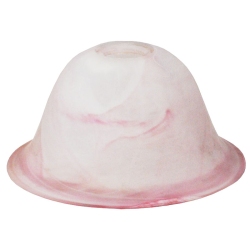 Γυαλί πορτατίφ ανταλλακτικό Ε14 ροζ 18x9εκ Sinialo 2010013