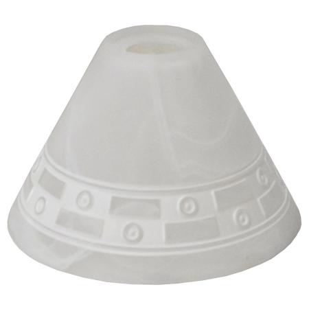 Γυαλί πορτατίφ ανταλλακτικό Ε14 Γεωμετρικά σχήματα λευκό 16x10.5εκ Sinialo 2010015