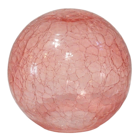 Γυαλί λάμπας ανταλλακτικό κρακελέ ροζ 15x14εκ Sinialo 2010023