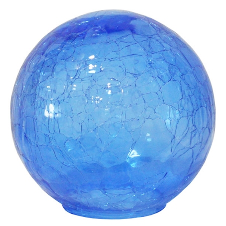 Γυαλί λάμπας ανταλλακτικό κρακελέ μπλε 15x14εκ Sinialo 2010024