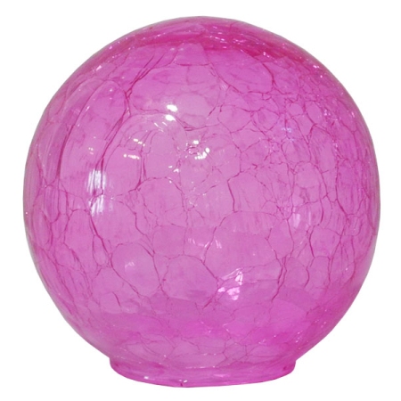 Γυαλί λάμπας ανταλλακτικό κρακελέ φούξια 15x14εκ Sinialo 2010025