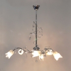 Φωτιστικό οροφής 6φωτο μεταλλικό ασημί 70x66x67εκ Sinialo VO-02