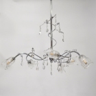 Φωτιστικό οροφής 6φωτο μεταλλικό ασημί 70x66x67εκ Sinialo VO-02