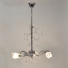 Φωτιστικό οροφής 3φωτο μεταλλικό ασημί 50x70εκ Sinialo VO-03