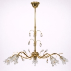 Φωτιστικό οροφής 5φωτο μεταλλικό χρυσό 70x75εκ Sinialo VO-04