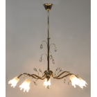 Φωτιστικό οροφής 5φωτο μεταλλικό χρυσό 70x75εκ Sinialo VO-04