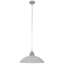 Φωτιστικό μονόφωτο διάφανο σαγρέ με λευκή διακόσμηση 40x11εκ Arlight CL 9164/40