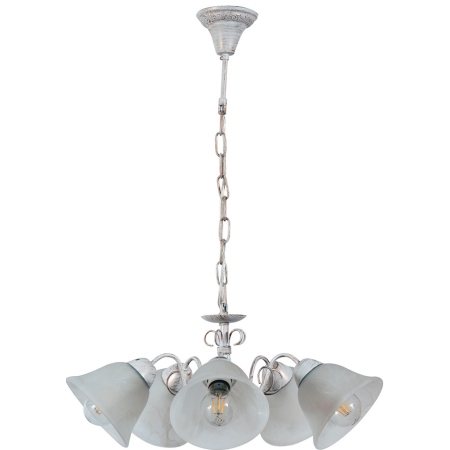 Φωτιστικό οροφής 5φωτο μεταλλικό λευκό με χαλκό 53εκ MD2261/5 Arlight 0104296