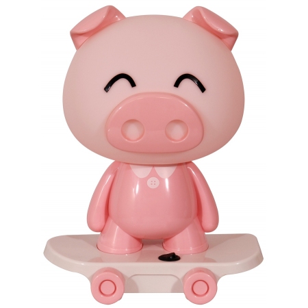 Παιδικό πορτατίφ   Γουρουνάκι με πατίνι   ροζ 31εκ Arlight CL4009PK