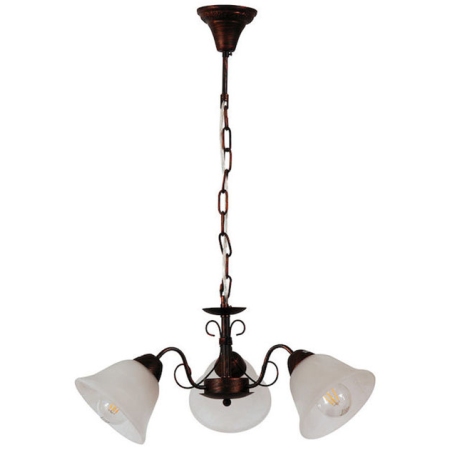 Φωτιστικό οροφής 3φωτο μεταλλικό καφέ με χαλκό 48εκ Arlight 0104297