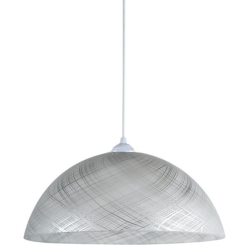 Φωτιστικό μονόφωτο γυάλινο ασημί 29x15εκ Arlight 0083465