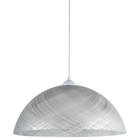 Φωτιστικό μονόφωτο γυάλινο ασημί 29x15εκ Arlight 0083465