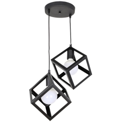 Φωτιστικό οροφής 2φωτο μεταλλικό μαύρο 35x90εκ 1249-2 BK Arlight 0103486