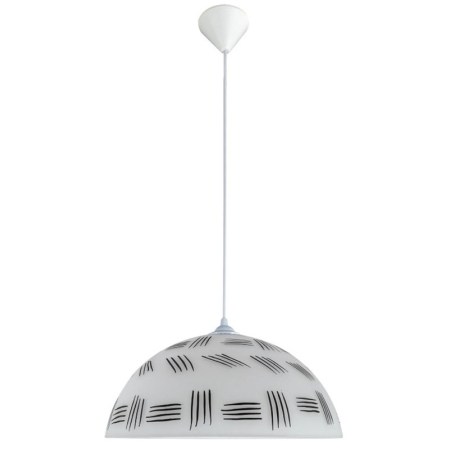 Φωτιστικό μονόφωτο γυάλινο λευκό-μαύρο 29x15εκ Arlight 0083600