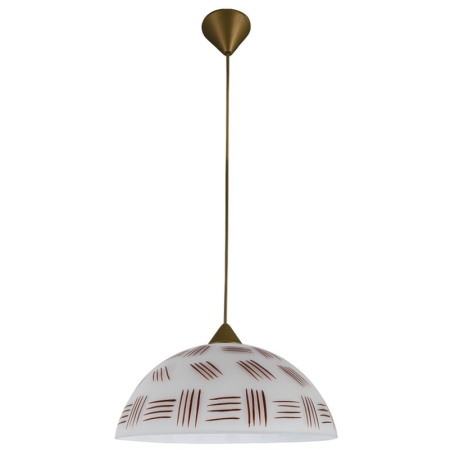 Φωτιστικό μονόφωτο γυάλινο λευκό-καφέ 29x15εκ Arlight 0083597