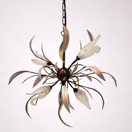 Φωτιστικό οροφής 4φωτο μεταλλικό καφέ 55x105εκ Sinialo 917.281.231