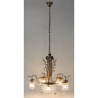 Φωτιστικό οροφής 5φωτο μεταλλικό οξυντέ 57x114εκ Sinialo PA-01