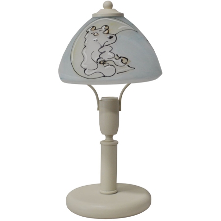 Παιδικό πορτατίφ μεταλλικό-γυάλινο Αρκούδος εκρού 16.5x33εκ Pol 2112004