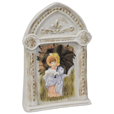 Παιδικό πορτατίφ κεραμικό Κορίτσι αντικέ λευκό 11.5x7x17.5εκ Pol 603143-2