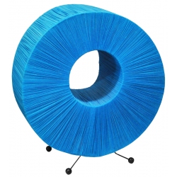 Λάμπα επιτραπέζια μεταλλική-υφασμάτινη μπλε 45.5x22x49εκ Pol 96/23