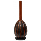 Λάμπα επιτραπέζια-δαπέδου πολυρεσίνης καφέ-πορτοκαλί 22x61εκ Pol 2112014