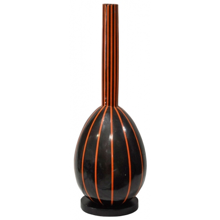 Λάμπα επιτραπέζια-δαπέδου πολυρεσίνης καφέ-πορτοκαλί 22x61εκ Pol 2112014