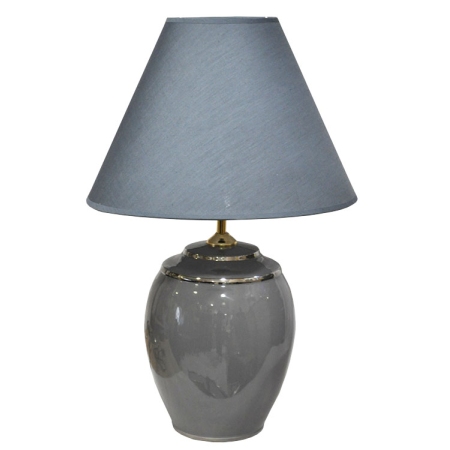 Λάμπα επιτραπέζια πορσελάνης γκρι 38x58εκ Pol 2112036