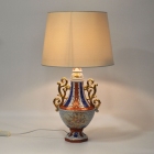 Λάμπα επιτραπέζια πορσελάνης λευκό-καφέ 35x62.5εκ Pol 2112039