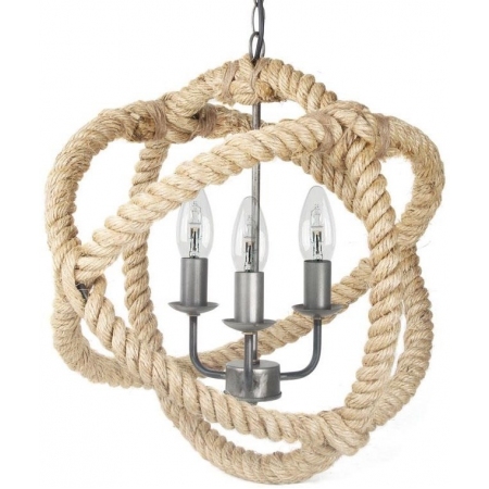 Φωτιστικό οροφής μπάλα/σχοινί 3φωτο 48εκ Inart 3-10-087-0027