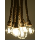 Φωτιστικό οροφής 8φωτο με σχοινί 100εκ Inart 3-10-752-0032