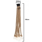 Φωτιστικό οροφής 8φωτο με σχοινί 100εκ Inart 3-10-752-0032