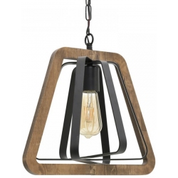 Φωτιστικό μονόφωτο ξύλινο natural-μαύρο 35εκ Click 6-10-584-0045