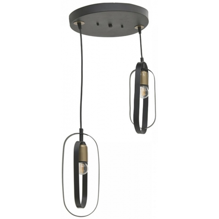 Φωτιστικό οροφής 2φωτο μεταλλικό μαύρο 70εκ Click 6-10-584-0053