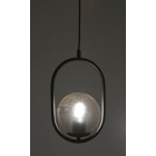 Φωτιστικό μονόφωτο μεταλλικό μαύρο-μελί 19x15x33εκ Click 6-10-678-0031