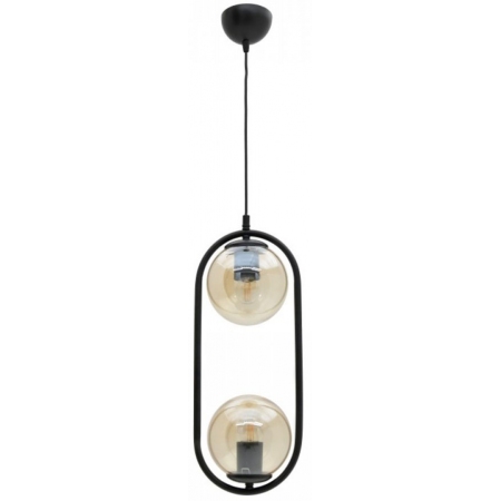 Φωτιστικό οροφής 2φωτο μεταλλικό μαύρο-μελί 19x15x45εκ Click 6-10-678-0032