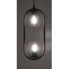 Φωτιστικό οροφής 2φωτο μεταλλικό μαύρο-μελί 19x15x45εκ Click 6-10-678-0032