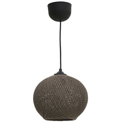 Φωτιστικό μονόφωτο υφασμάτινο-πλαστικό καφέ-μαύρο 20x18εκ Click 6-10-780-0007